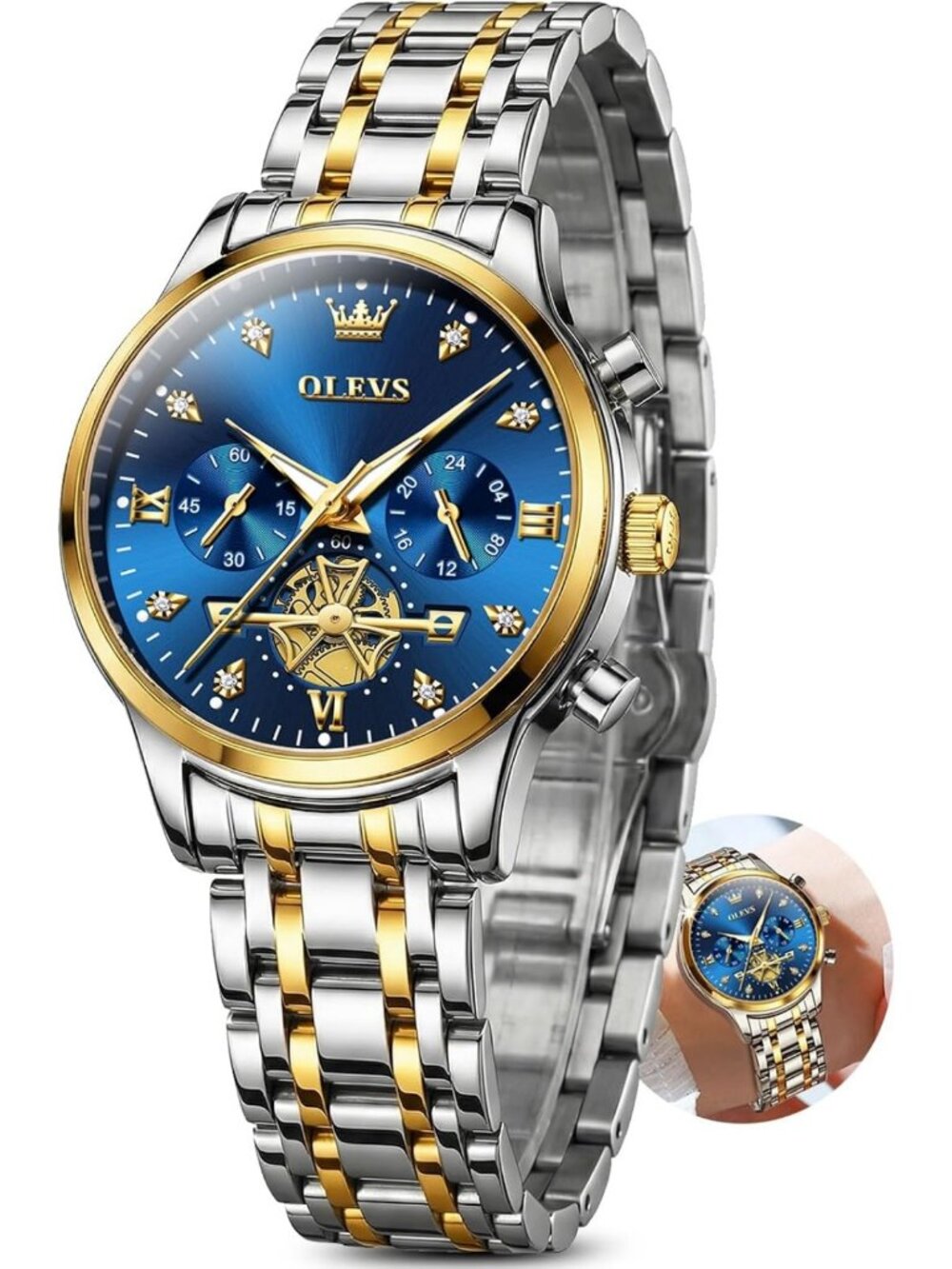 Luxury Stainless Steel Waterproof Dress Watch for Women - Elegant Timepiece